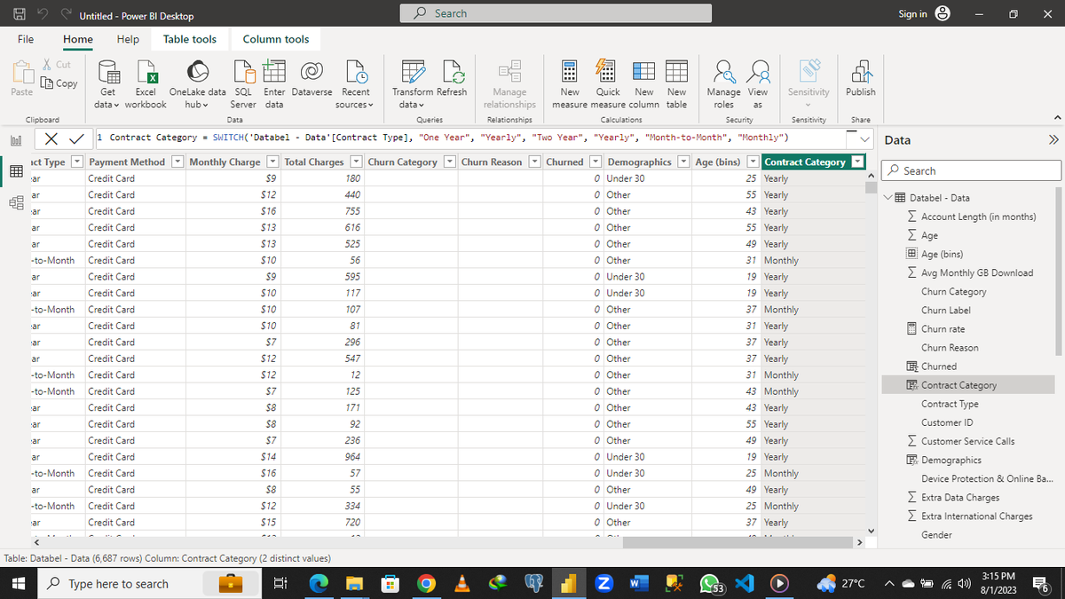 Toby_Davids's tweet photo. #Day1
I explored, and analyzed a case study dataset called "databell", where I was able to put good use of DAX functions like SWITCH, IF, COUNTS, DISTINCT COUNT, DIVIDE, SUM, AVERAGEX to create new measures and new columns.
#30daysofPowerBI #DataAnalytics #datavisualization https://t.co/Lkzx9Dndbr