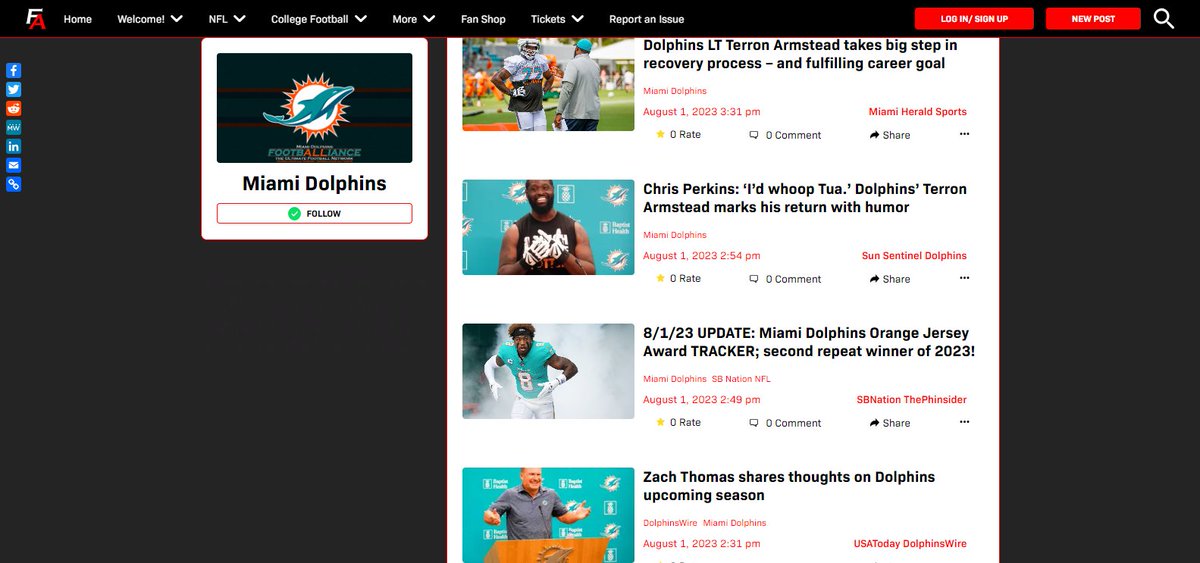 Want #Dolphins content and ONLY Dolphins content? Check out <a href="/footballiance/">Football Alliance</a>, featuring <a href="/MiamiDolphins/">Miami Dolphins</a> <a href="/cheetah/">Ty Hill</a> <a href="/HeraldSports/">Miami Herald Sports</a> <a href="/DolphinsTalk/">DolphinsTalk.com</a> <a href="/Dolphin_Nation/">Dolphin Nation</a> <a href="/thephinsider/">The Phinsider</a> <a href="/SSMiamiDolphins/">SunSentinel Dolphins</a> @theDolphinsWire <a href="/LockedOnPhins/">Locked On Dolphins</a> <a href="/DouglieDoWrong/">DouglieDoWrong</a> <a href="/thefinstailgate/">El Capitan (Chris) The Fins Tail Gate</a> @TDPhinsTalk <a href="/DolphinThirsty/">🇺🇸 Family & Fishing 🇺🇸</a>