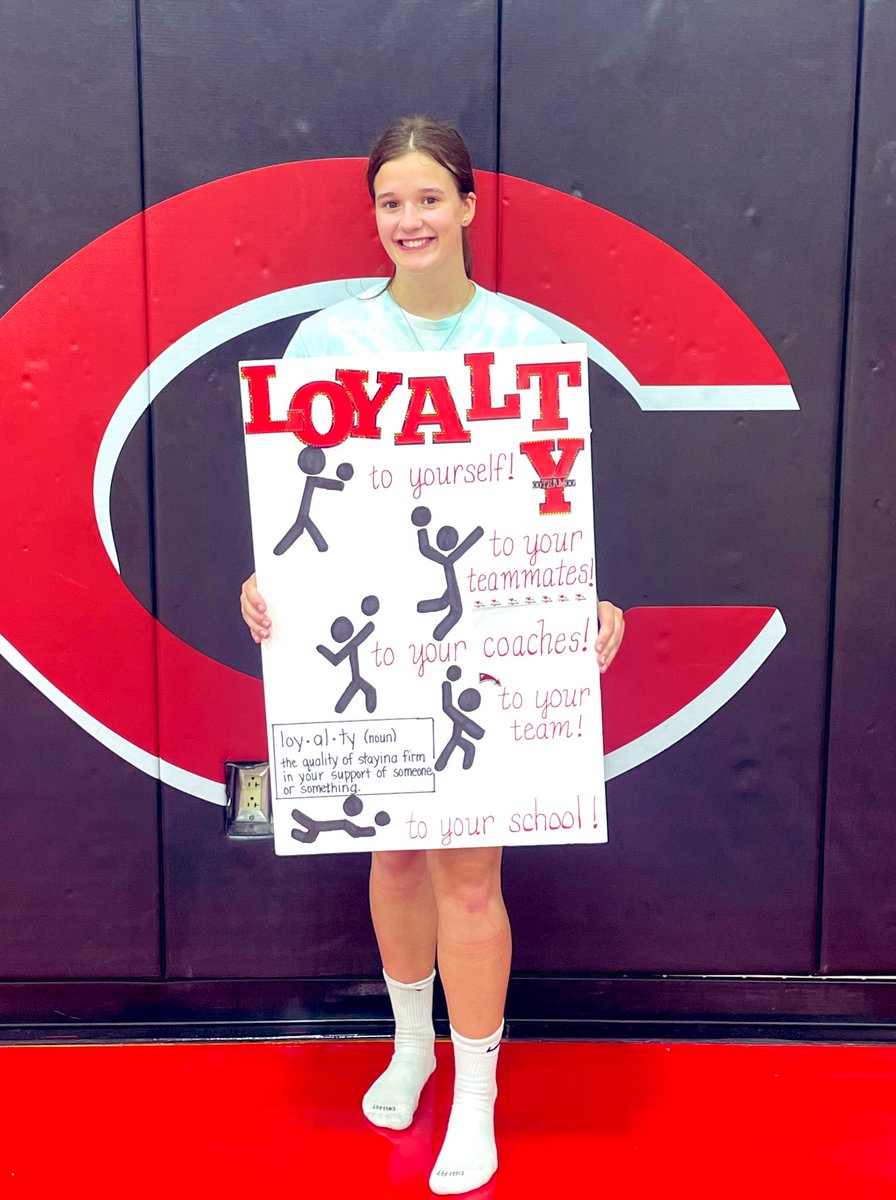 CHSTigerVBall's tweet photo. Miss Maddie Blakeman received the prestigious honor of being awarded our “LOYALTY” trait today. 
Way to go young lady❤️🖤
@Athletics_CV https://t.co/u5hKrFKgsz