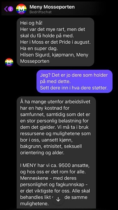 transtoget's tweet photo. Melding til alle reisende: Neste stasjon er Meny Mosseporten. 👏😍🏳️‍⚧️ Tut tut https://t.co/1sOa3M8S5I