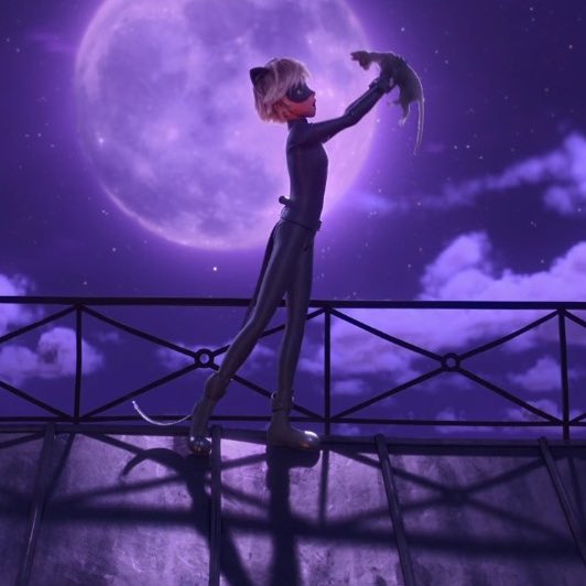 ambitiouschat's tweet image. #MiraculousSpoilers 
just the moon and two cats on a rooftop ʕ⁎̯͡⁎ʔ༄