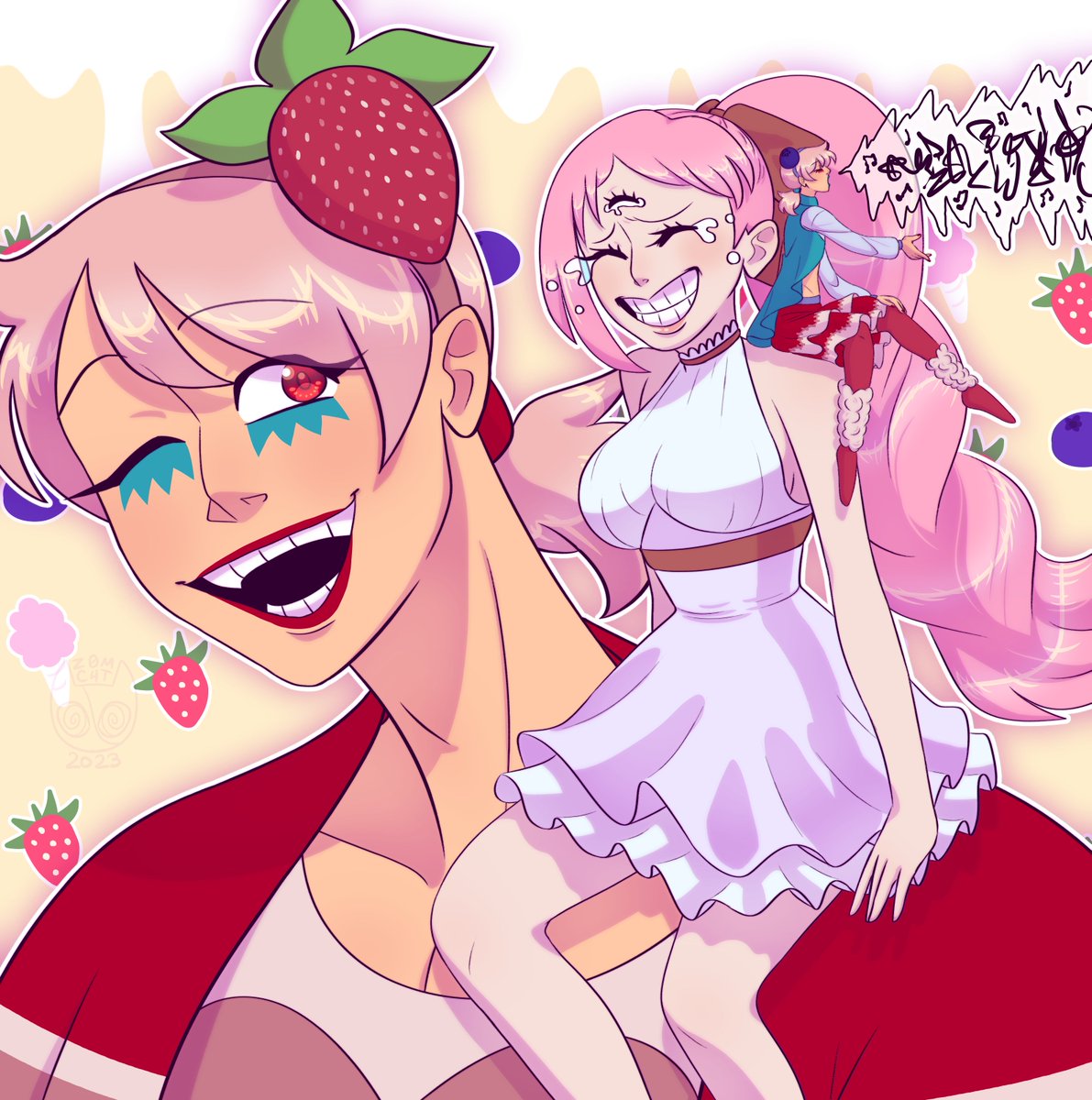 did three attacks this year which is a miracle for me! motivation be damned #artfight2023 #teamvampires 
in order: peridot/dotto for <a href="/suuukido1987/">スキ</a>, momo for <a href="/faemeda/">Sophie</a>, and clementine (with my own charlotte kids) for Silveefire on af!