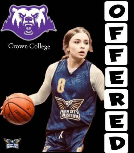 Blessed to receive an offer from <a href="/CrownWBB/">Crown College Women's Basketball</a>! Thank you Coach <a href="/Bridge2success_/">Bridgeport Tusler</a>  for this opportunity!
#AllGloryToGod