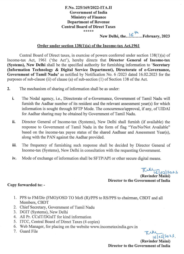 logic's tweet photo. As per @IncomeTaxIndia notification - @TNeGA_Official will be nodal agency and will get #PAN data in bulk for #Aadhaar numbers and will be in stored in #SFDB

The forced linking of #Aadhaar to electricity bill in Jan 2023 - was to expand the #Aadhaar available in TNeGA. https://t.co/2QhMdvWcLe
