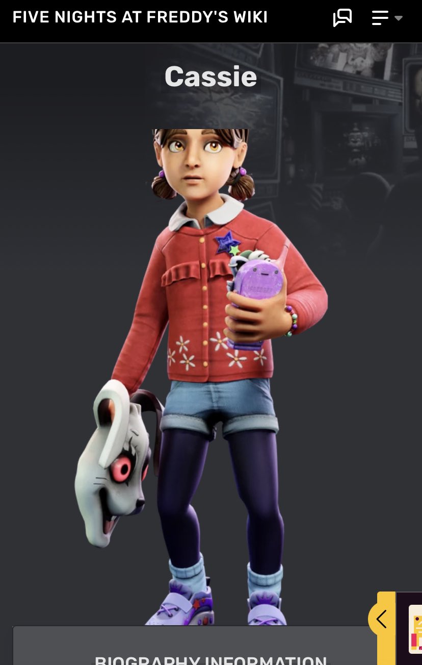 Cassie, Five Nights At Freddy's Wiki