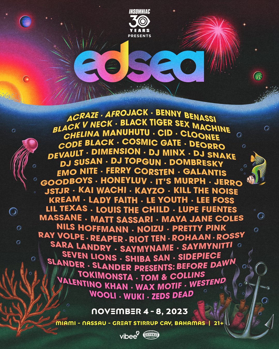 Dancing Astronaut on X: The @edc_sea lineup is out 🛳️ November 4-8 from  Miami to the Bahamas  / X