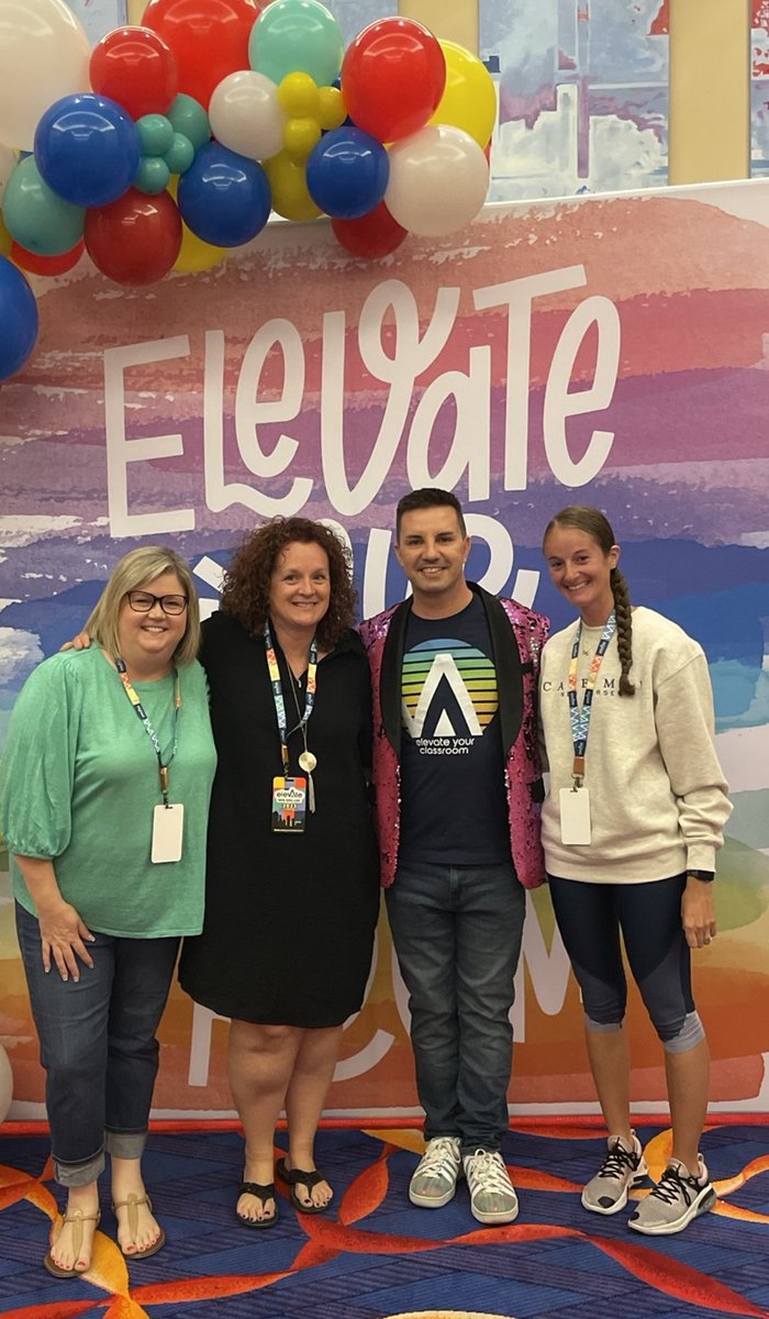 MrsOManetuck's tweet photo. Learning amazing things, recharging our batteries and meeting some early education idols at @ElevateyourClassroom conference.@RomanelliPaul @princiPALvw @DDMMorrison @MichelleMaWalsh @Manetuck1 #scienceofreading #movementinlearning #STEMeducation #WIProud https://t.co/aTZJUNKFFG