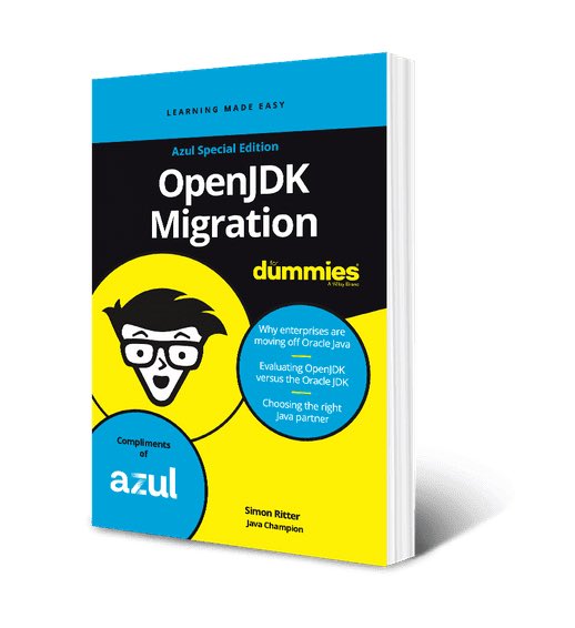 speakjava's tweet image. I wrote a book!
Check out #OpenJDK Migration for Dummies, which provides everything you might want to know about switching OpenJDK distribution.
azul.com/openjdk-migrat…