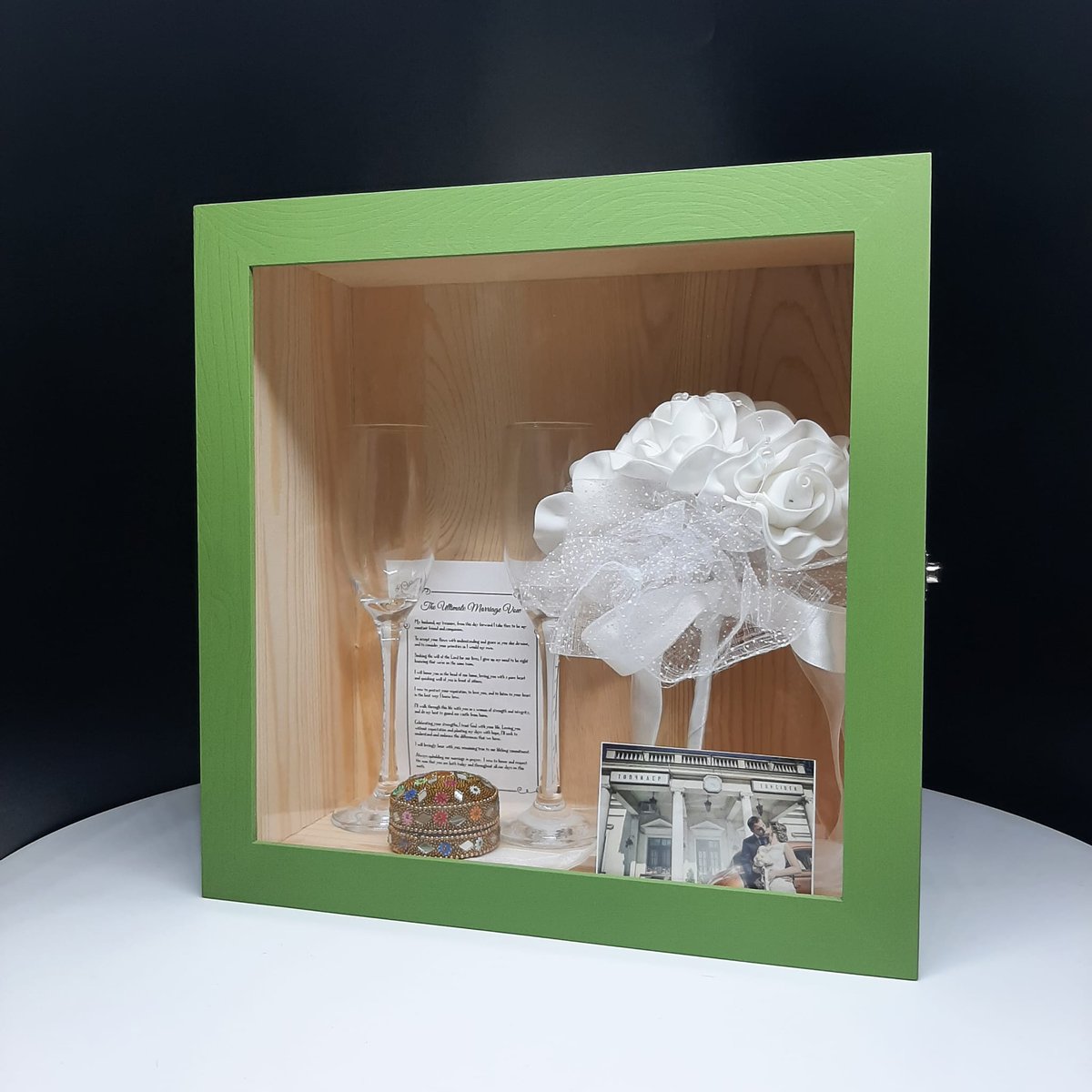 design_seagull's tweet image. Wedding Memory Box 12 x 12 and 5.5 inches deep

pinkseagulldesign.com

#WeddingMemoryBox
#WeddingKeepsakes
#LoveInABox
#WeddingMoments
#CherishedMemories
#ForeverInOurHearts
#WeddingTreasures
#MemoryBoxForLife
#HappilyEverAfterBox
#WeddingMemento
#TimelessLoveBox