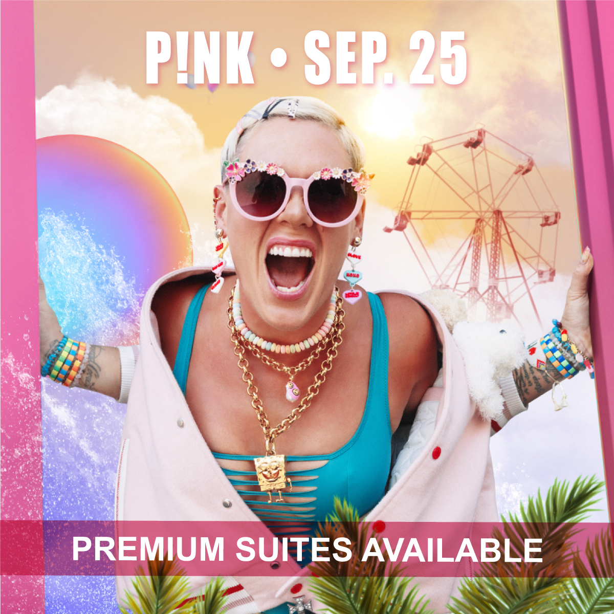 Premium Suite Rentals are available for Pink’s Summer Carnival Tour at the Alamodome on Sep. 25. The exclusive space and experience are perfect for your family party or workgroup get-together!
 
ℹ️ premium.alamodome.com