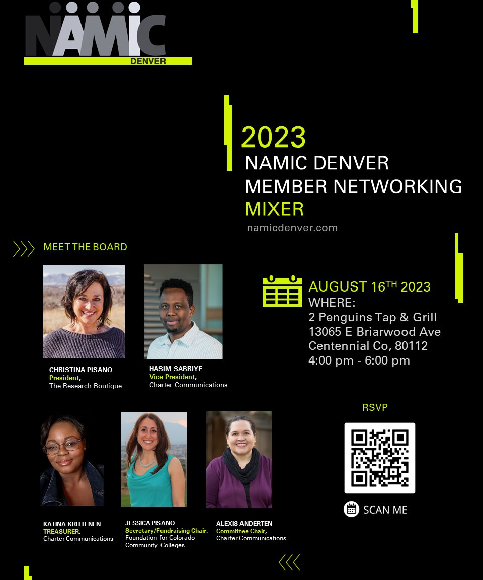 NAMICDen's tweet photo. NAMIC Denver Networking Event Coming Soon! 
Bring a Friend and Meet your colleagues and the Team! https://t.co/X10XRyPO4d