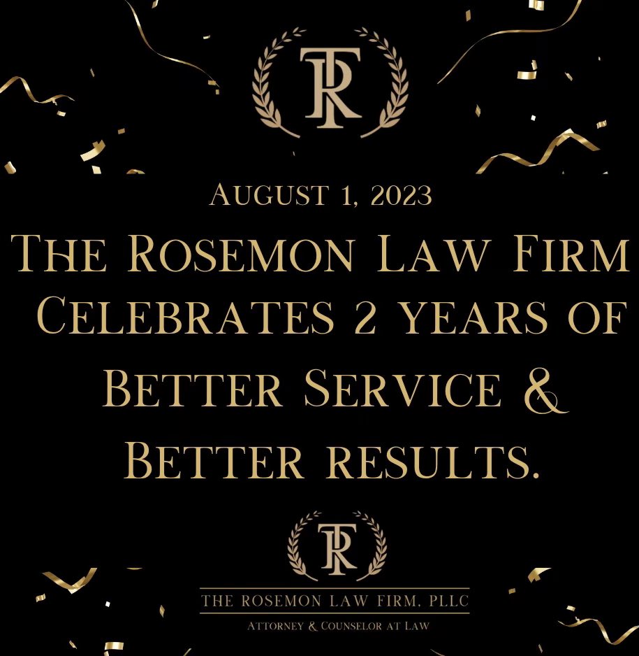 tremarcus_esq's tweet image. Today marks 2 years since I opened The Rosemon Law Firm, PLLC for business. It has truly been a pleasure, and I look forward to continuing to provide my clients “better service, better results!” Cheers to 2 years! #betterservice #betterresults
