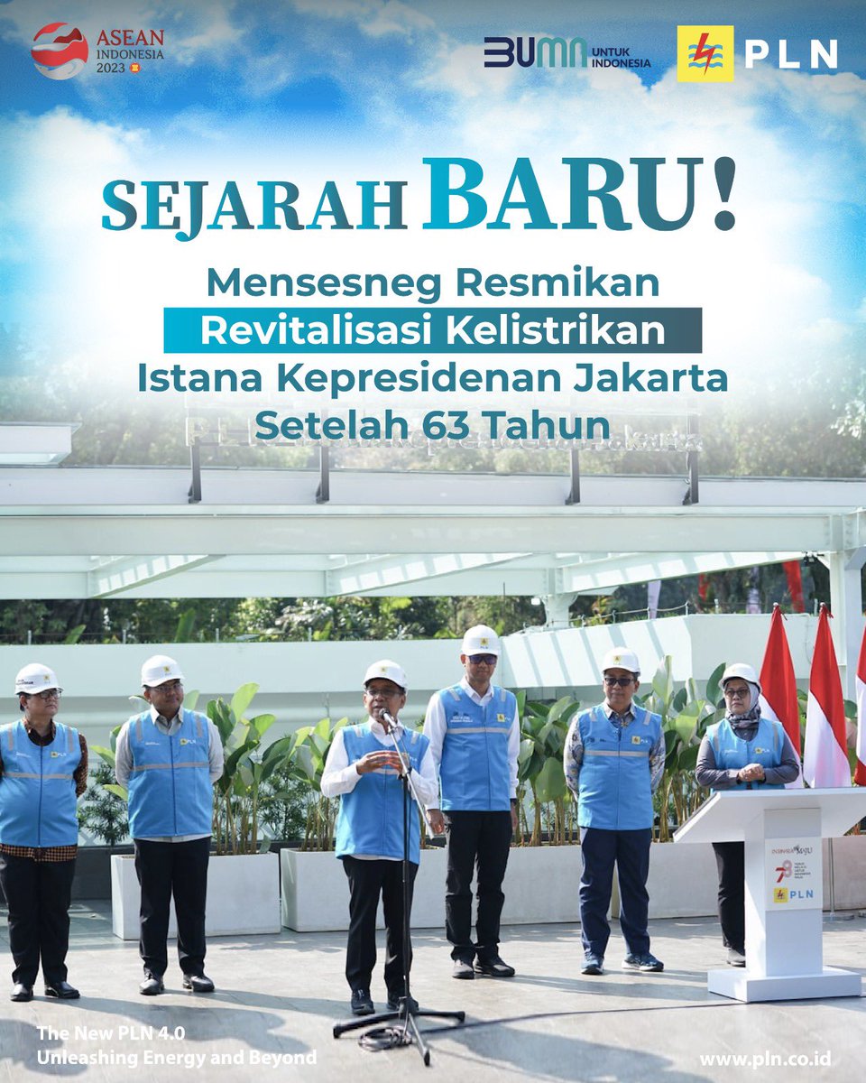 papan_atas's tweet image. Electrizen, Menjelang peringatan Hari Ulang Tahun ke-78 Kemerdekaan Republik Indonesia, Menteri Sekretaris Negara, Pratikno meresmikan hasil revitalisasi kelistrikan di Istana Kepresidenan Jakarta yang dilakukan oleh PLN, Selasa (1/8).
#pPLN #RevitalisasiListrikIstana
