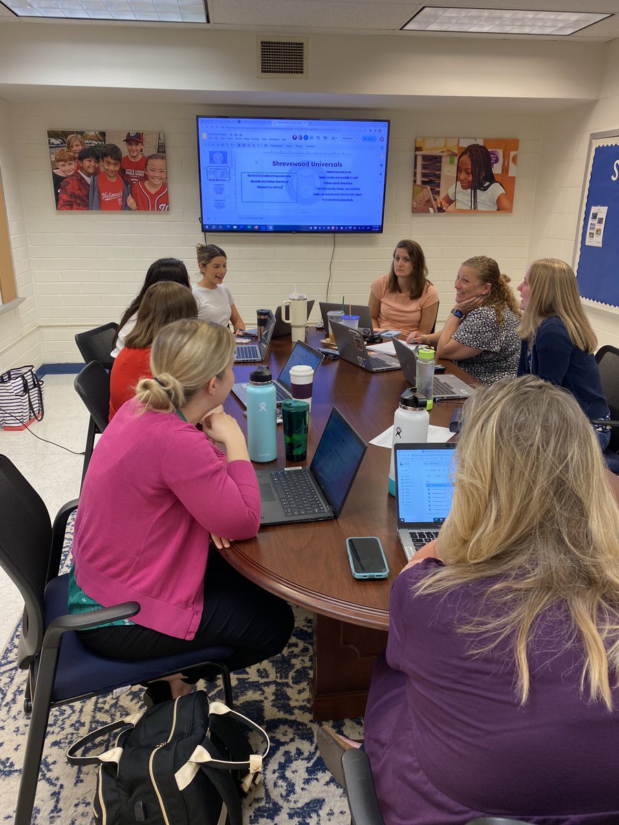 Our Tier 1 Behavior Wellness Team met today to define our school wide expectations for the first 20 days of school. #achievingexcellencetogether ⁦@JDeSmyter⁩ ⁦@mrsvandawalker⁩ ⁦⁦@ShrevewoodPTA⁩