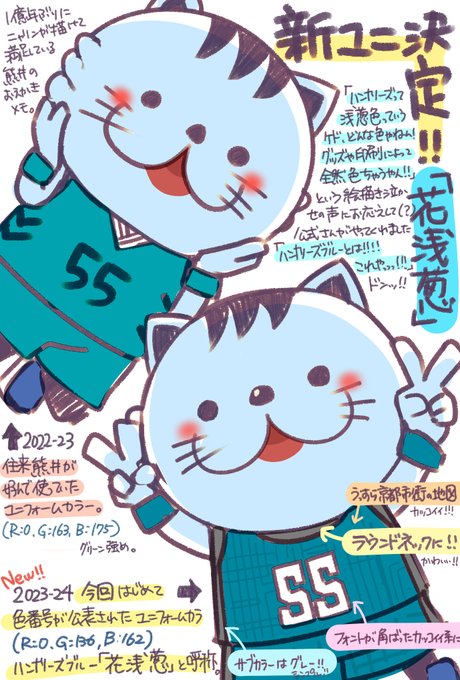 布・紙・プラ等印刷素材やインクによって色の出方が全然違うので(むしろ同じ紙・インク・印刷方法でも版によって色が変わる)色番号公表して統一を図るのはすんげぇことだなぁと。デジタルで描く分には色に迷わなくていいので助かりますありがとうございます! 道中華やかに彩れ、花浅葱!!!