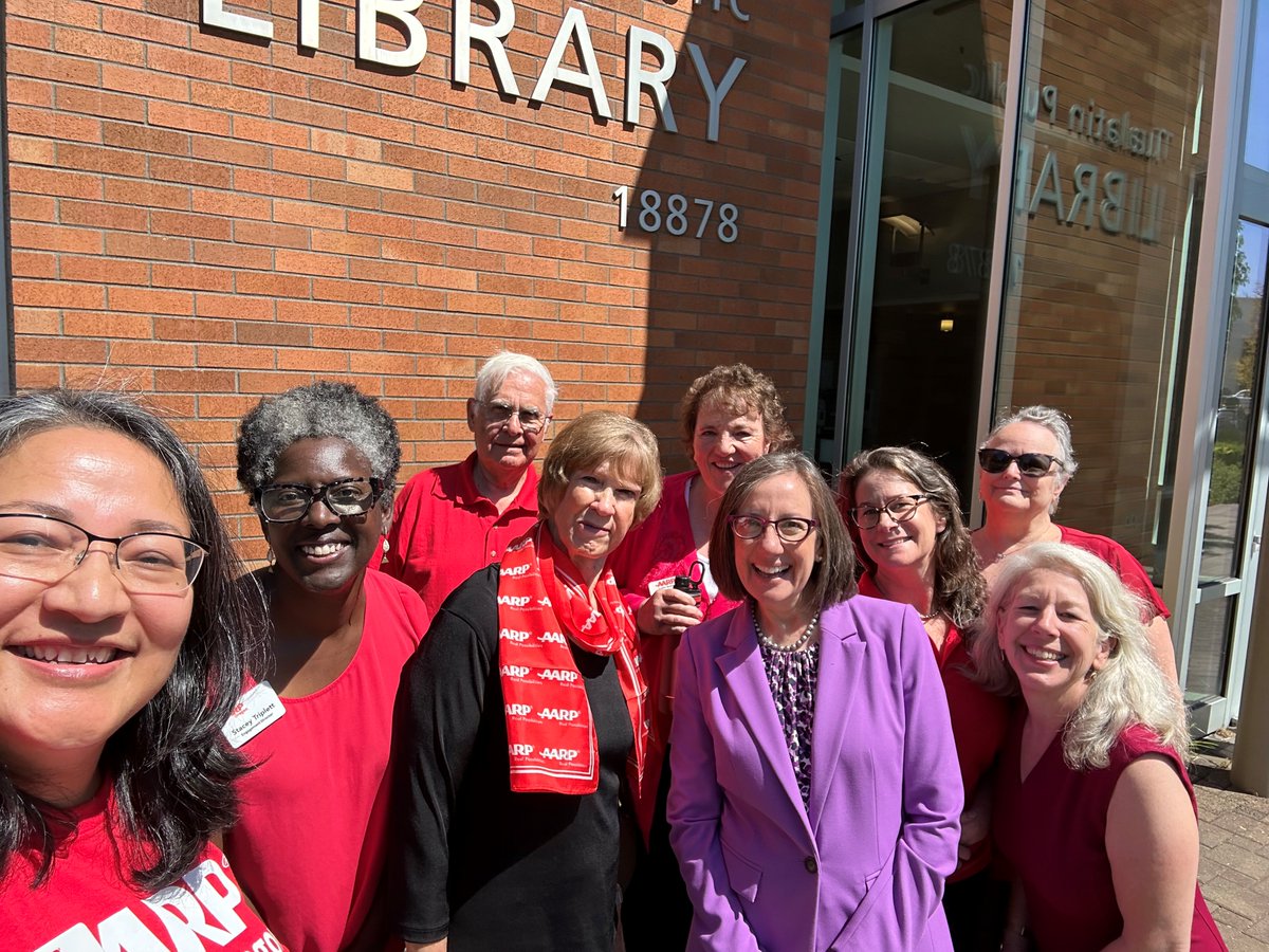 Thank you <a href="/RepSalinas/">Congresswoman Andrea Salinas</a> for meeting with us today to talk about issues that matter to Oregonians 50+! #AARPAdvocatesNationwide #caregiving #familycaregivers #SocialSecurity #financialresilience #agefriendlyoregon #orpol <a href="/AARPadvocates/">AARP Advocates</a>