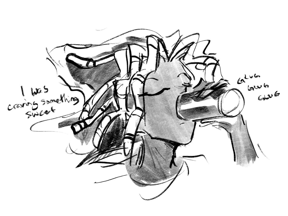 Was silly sketching about a post DSOD "Atem goes back with Kaiba and gets his own body" au. I was thinking about caffeine tolerance (1/2) #ygo 