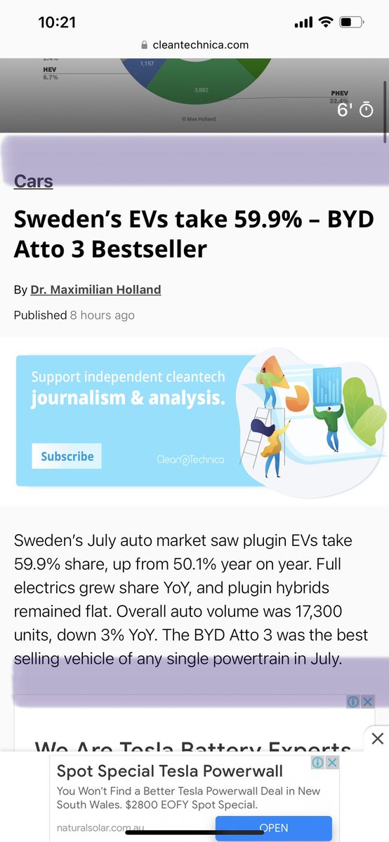 davotheranger's tweet photo. Sweden adopting $byd #hk #StocksToTrade #NASDAQ #asx 
#tesla 

Tesla is worth north of 800 billion while BYD is worth around 80 billion in market cap. 
You tell me which company has more growth!!!!

#BYD https://t.co/Aahw7vGfR8