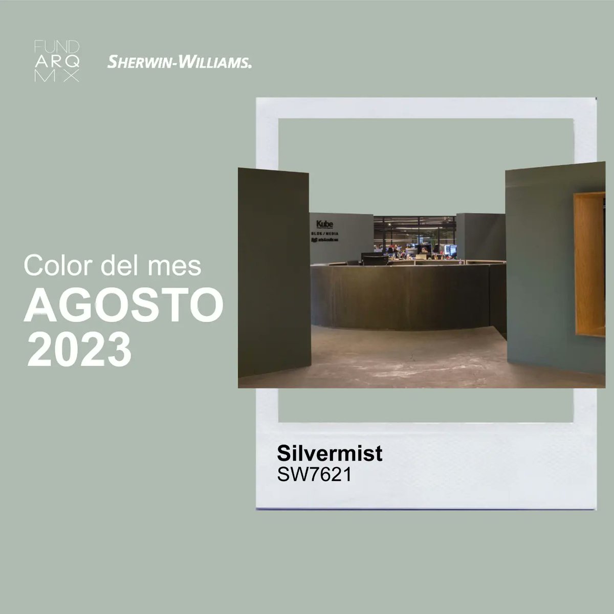 fundarqmx's tweet image. ¡Iniciamos Agosto con el #ColorDelMes SILVERMIST #SW7621 de @PinturasSherwin.

Este mes nos inspiramos en Rozana Montiel Arquitectura.

¡Espera el próximo mes el color de Septiembre!

Diseño realizado por: Ximema Navarrete

#sherwinwilliams #sw #SW7621 #silvermist