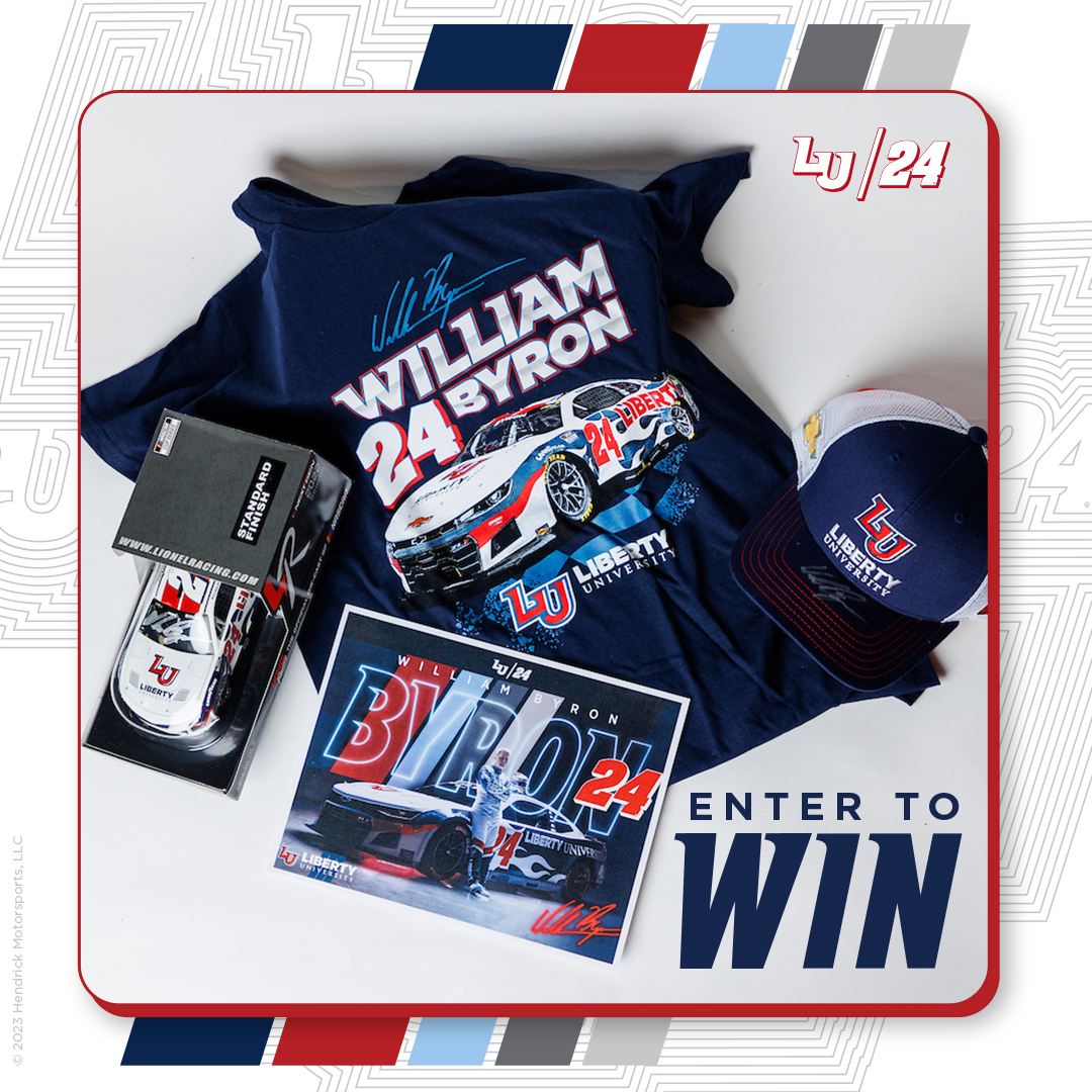 Follow us and retweet for a chance to win an @WilliamByron prize pack, including an autographed die-cast car, LU24 team hat, T-shirt, and more! A winner will be selected on August 8. @TeamHendrick @Hendrick24Team