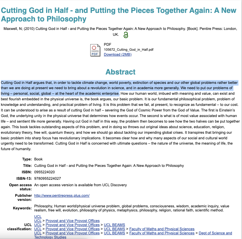 FeeRedfern's tweet photo. @RRRichter79 @Jikkyleaks @carl_jurassic Nicola [as] Maxwell Cutting God in Half😢

"in ORDER to tackle climate change, 🌏poverty, extinction of species and our other GLOBAL problems
revolution.. in science.. in academia

2010
https://t.co/Hx35rUYwrr

2014 Archive
https://t.co/aznx4CqYJZ https://t.co/bvY0lWThzw