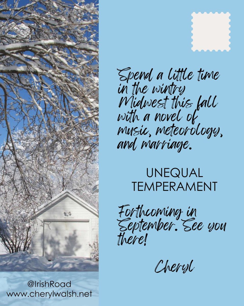 The Debutante Ball Class of '23 (@debutanteball) on Twitter photo It's summer and we wish you were here! In our fictional book worlds, that is. Here is Cheryl's postcard from a different season--a Midwestern winter, the setting for her novel UNEQUAL TEMPERAMENT.
<a href="/IrishRoad/">Cheryl Walsh</a> #UnequalTemperament @BuffaloBooks It's summer and we wish you were here! In our fictional book worlds, that is. Here is Cheryl's postcard from a different season--a Midwestern winter, the setting for her novel UNEQUAL TEMPERAMENT.
<a href="/IrishRoad/">Cheryl Walsh</a> #UnequalTemperament @BuffaloBooks