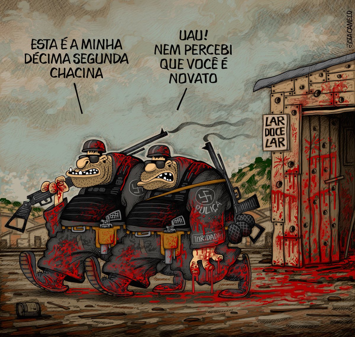 ojotacamelo's tweet photo. Apoie o trabalho do #JotaCamelo via PIX: jotacamelocharges@gmail.com
ou pelo site: https://t.co/V5QAl9CAKt
Também colabore compartilhando esta charge nas redes sociais ou em qualquer veículo de imprensa https://t.co/a3yGCqXEaC
