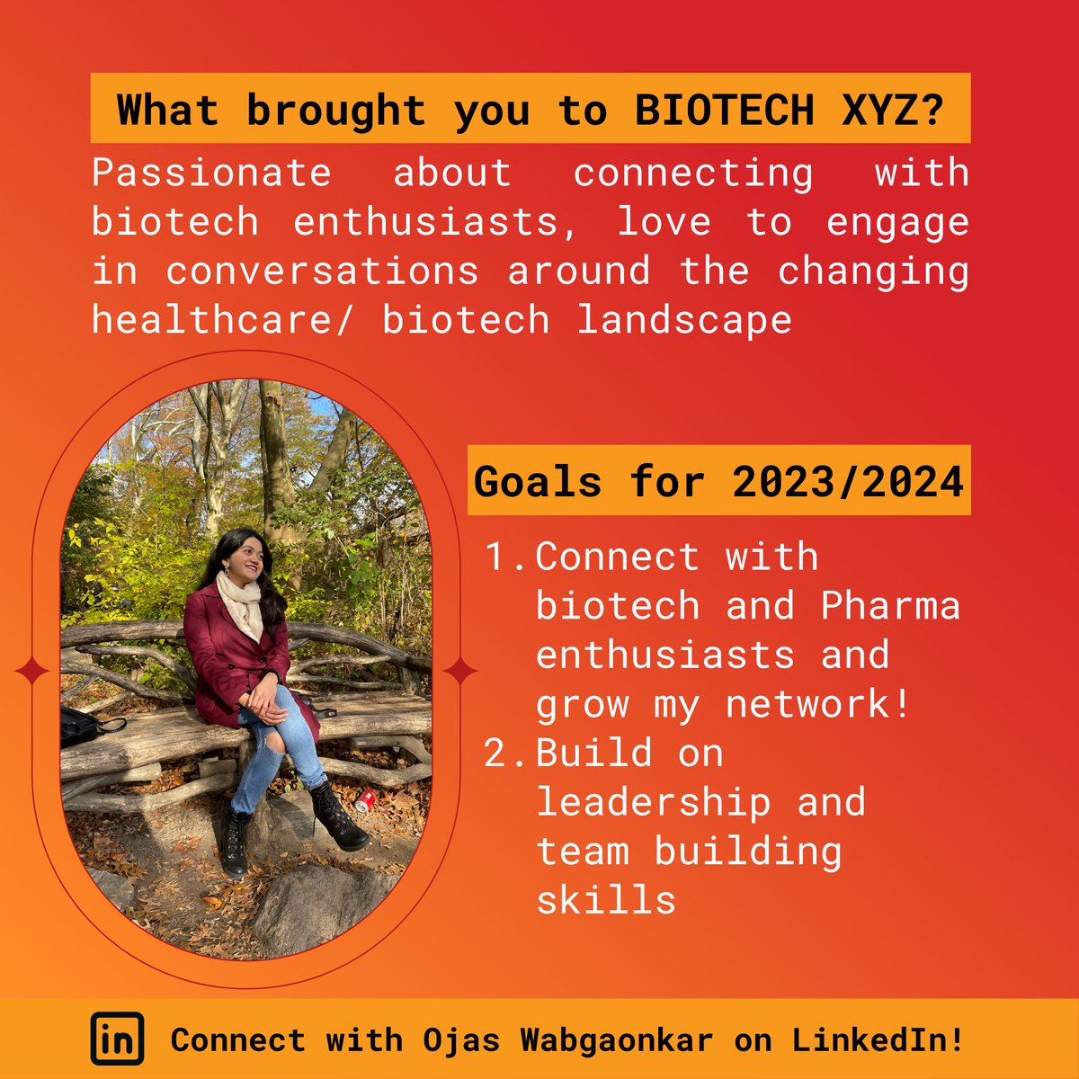 BIOTECHXYZ's tweet photo. Determined leaders and enthusiastic learners. Introducing Ojas Wabgaonkar and Marija Dacic as part of BIOTECH XYZ’s 2023-2024 Leadership Team!
#BIOTECHXYZ #CatalyzingBiotech #leadership https://t.co/dPGufktGgh