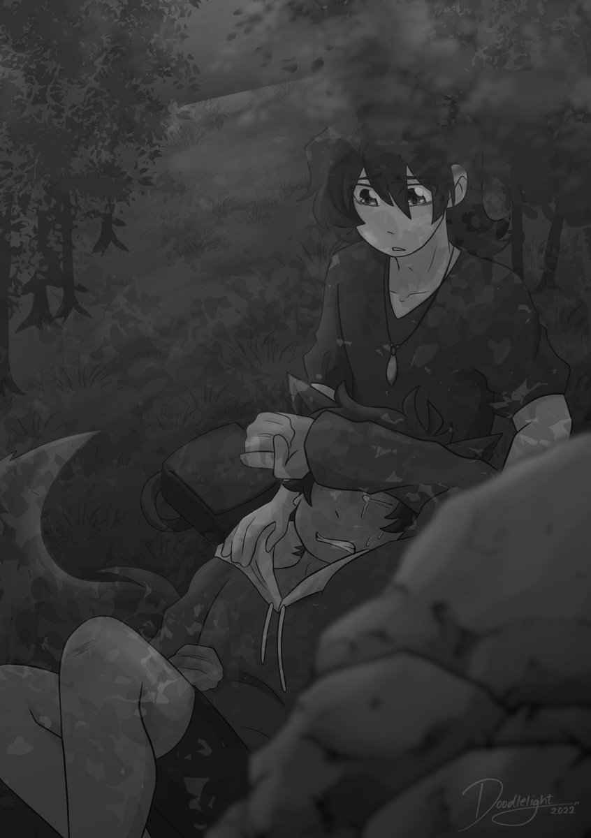 _doodlelight's tweet photo. //kinda late buT 

It was an honor to have worked with @azorashka for the @klanceangstzine ! I had so much fun working with her and the team!!

#illustration #fanart #klance #kl #vld https://t.co/nLqQlXOSLq