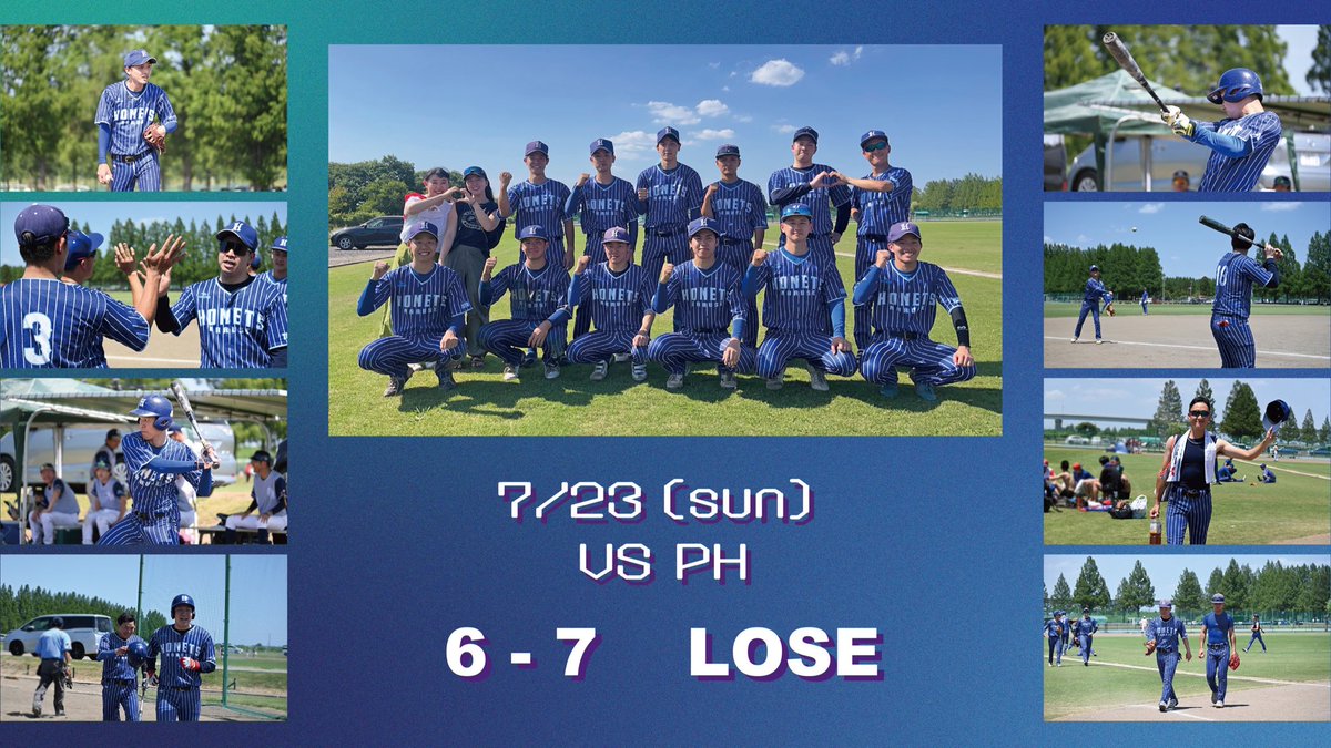OB99608687's tweet photo. 7月🍉🏖️
\ 7月の試合結果 /

黒星が続いていますが、
8月から張り切って参りましょう‼️
皆様も暑さに気をつけて
頑張りましょう〜🏖️ https://t.co/cBMtnaDPND