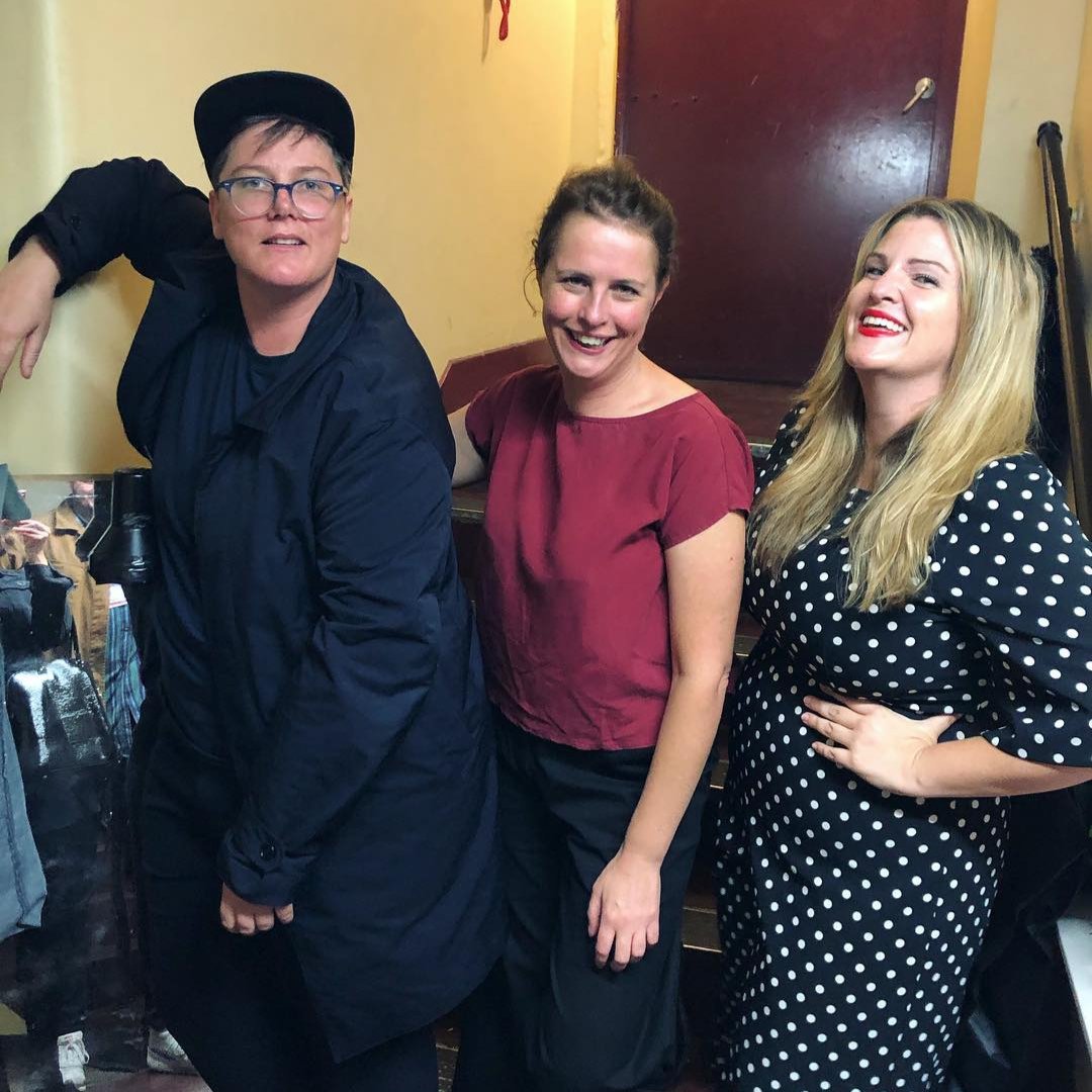 Triple threat. <a href="/Hannahgadsby/">Hannah Gadsby</a>, <a href="/anneedmonds1/">Anne Edmonds</a> and <a href="/nikki_britton/">Nikki Britton</a>