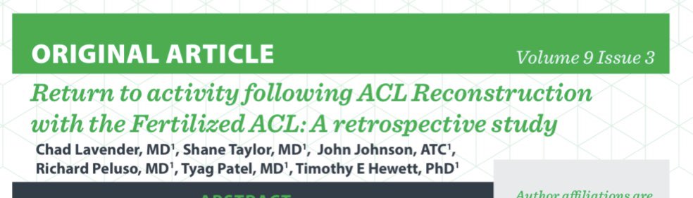 ChadLavenderMD's tweet photo. Our newest FACL 2 year retrospective review showing 
>90% IKDC and ACL RSI
94% Returned to previously level of sport
0 Reruptures

https://t.co/cRiGV9mYa7 https://t.co/lA9md6qv6P