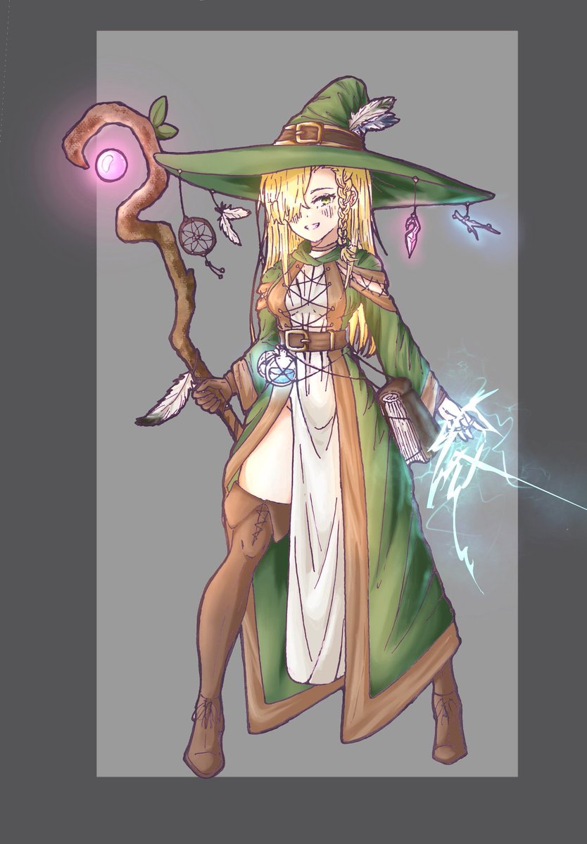 kamihate____'s tweet photo. While I'm still here , here we go my fav witch 🔮💚 #ocart https://t.co/5D6DE3GvLt