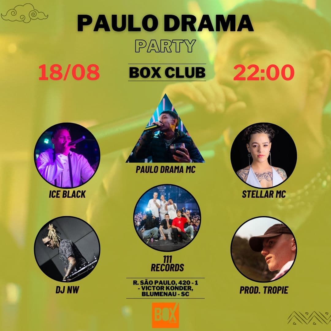 paulo_dramaREC's tweet photo. Convoca geral!
18/08
@47iceblack 
@111records_ 
@drama_paulo 
@prodtropie 
Garanta seu ingresso 10 pilinha (na hora 20 pila) https://t.co/wWZ8FpXBi2 https://t.co/heKr9m3nEz