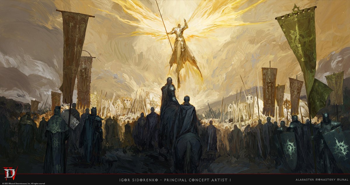 conceptmyheart's tweet photo. Diablo IV Alabaster Monastery Murals https://t.co/Lrf5nPn2Uo