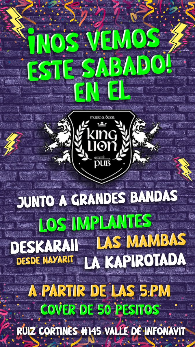 losimplantes's tweet photo. ¡Nos presentamos este sábado!
#RockstarGames #show #music #fecha #agosto #tocadas #festival #fest #sanberna #rocknroll #Monterrey #rocklife #mes #musica #livemusic #rockeros #Mexico #Sabado #presentacion #Spotify
Escucha aquí 🎧. https://t.co/pG9XlsyJUs https://t.co/kxXJ0MoAft