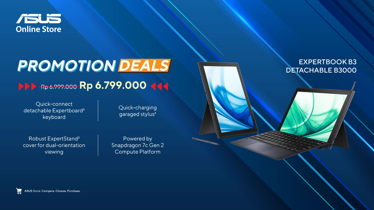ASUS_Indonesia's tweet photo. Ada promo menarik nih untuk kamu yang belanja ExpertBook B3000 di ASUS Online Store, kamu bisa langsung dapetin diskon sebesar 200 Ribu di setiap pembelian unitnya ๐
Yuk kunjungi ASUS Online Store dan langsung aja check out ya!
#ASUSOnlineStoreID #ExpertBookB3000 https://t.co/OBDxXmGaaJ
