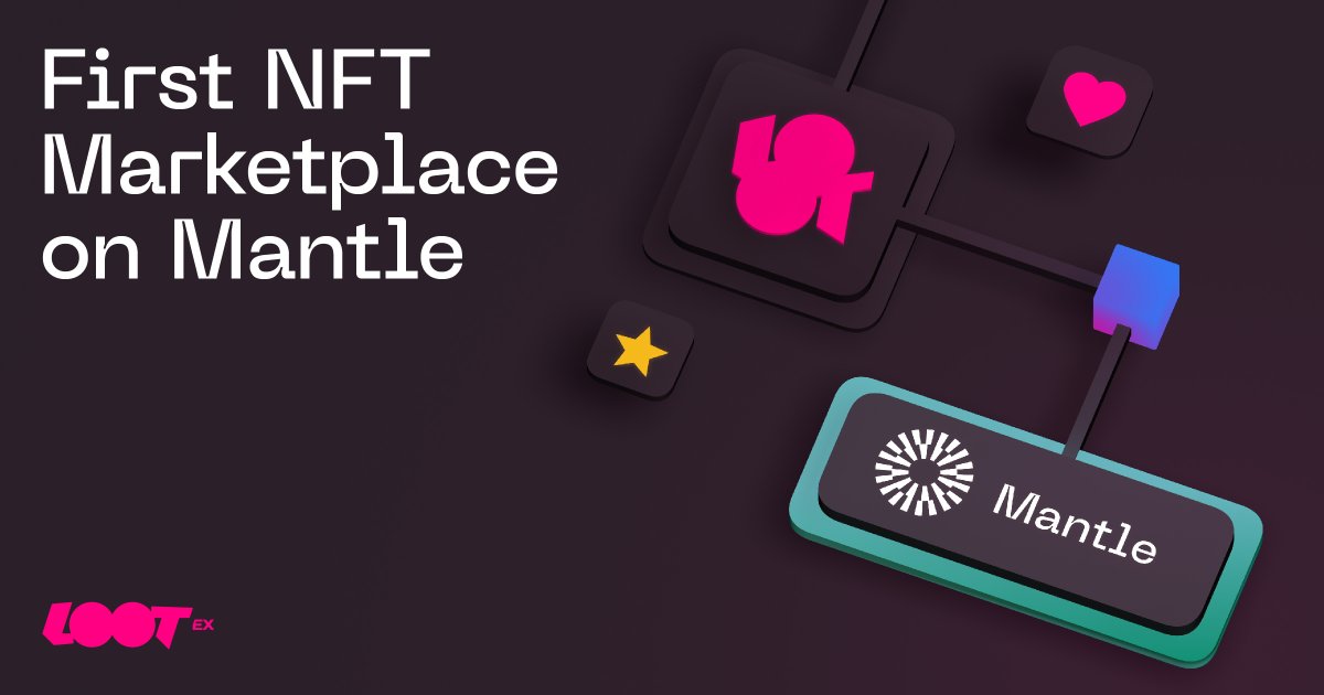 Lootex.io | NFT Marketplace 🔥 (@lootexio) on Twitter photo 【 Lootex - The First NFT Marketplace on Mantle 】
Now you can trade your <a href="/0xMantle/">Mantle Network</a> NFTs with <a href="/LootexIO/">Lootex.io | NFT Infra 🔥</a> Marketplace! 🔥
Let’s take blockchain gaming to the next level, and get ready for a seamless and more efficient NFT trading experience. 🚀
Learn more: 【 Lootex - The First NFT Marketplace on Mantle 】
Now you can trade your <a href="/0xMantle/">Mantle Network</a> NFTs with <a href="/LootexIO/">Lootex.io | NFT Infra 🔥</a> Marketplace! 🔥
Let’s take blockchain gaming to the next level, and get ready for a seamless and more efficient NFT trading experience. 🚀
Learn more: