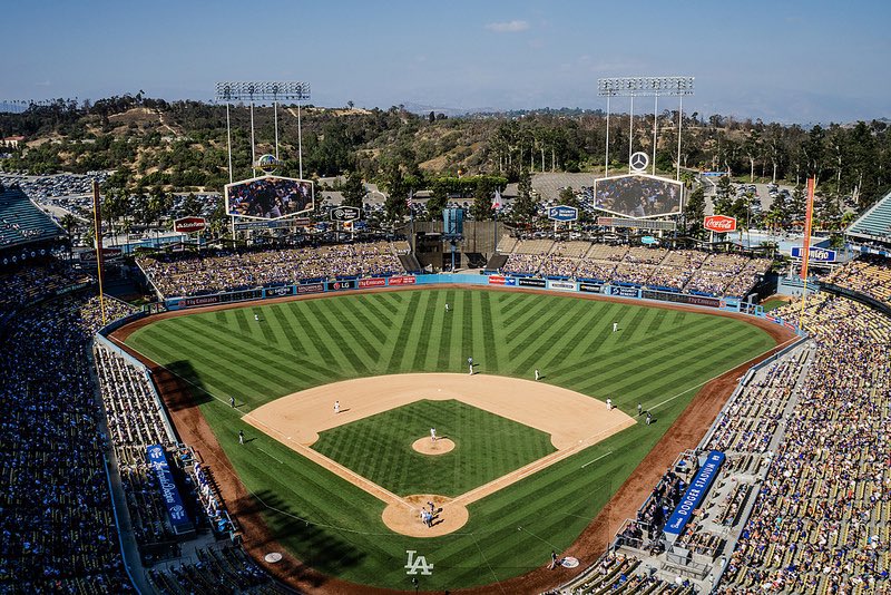 ColiseumSewage's tweet photo. Always struck by how similar Dodger Stadium and the Oakland Coliseum (pre-Mount Davis) are. Dodger Stadium is the 3rd oldest ballpark I think. Yet it’s a great place to see a ballgame, because they’ve kept it up and made fan friendly upgrades. The Coliseum was vandalized. https://t.co/bGr6h4yZA2