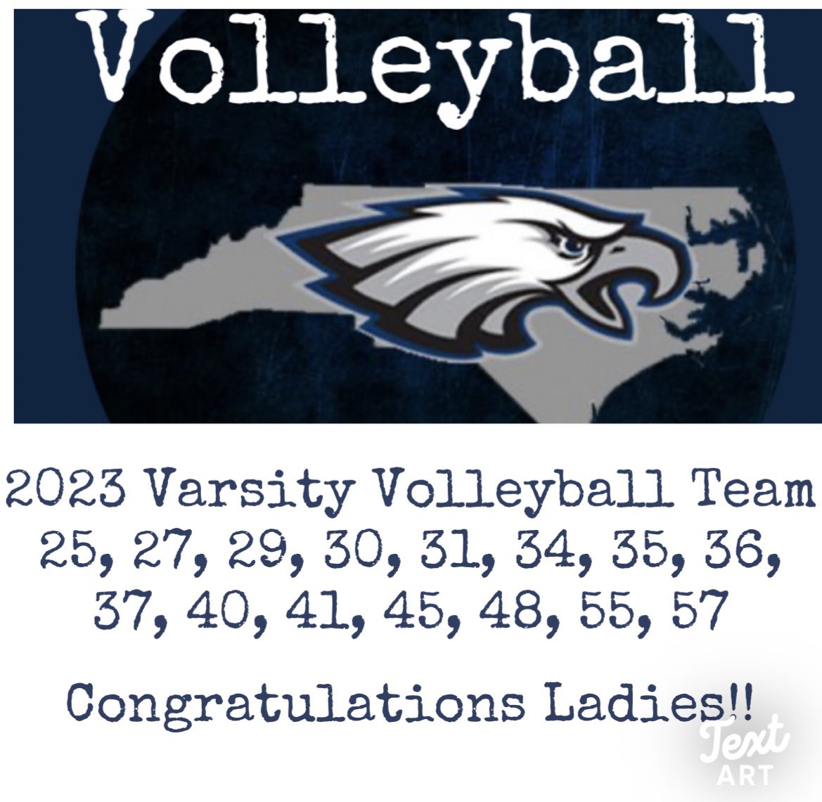 EaglesForsyth's tweet photo. Congratulations Ladies!! 
Practice tomorrow 4 - 6 pm. https://t.co/oVLj8RJhvm