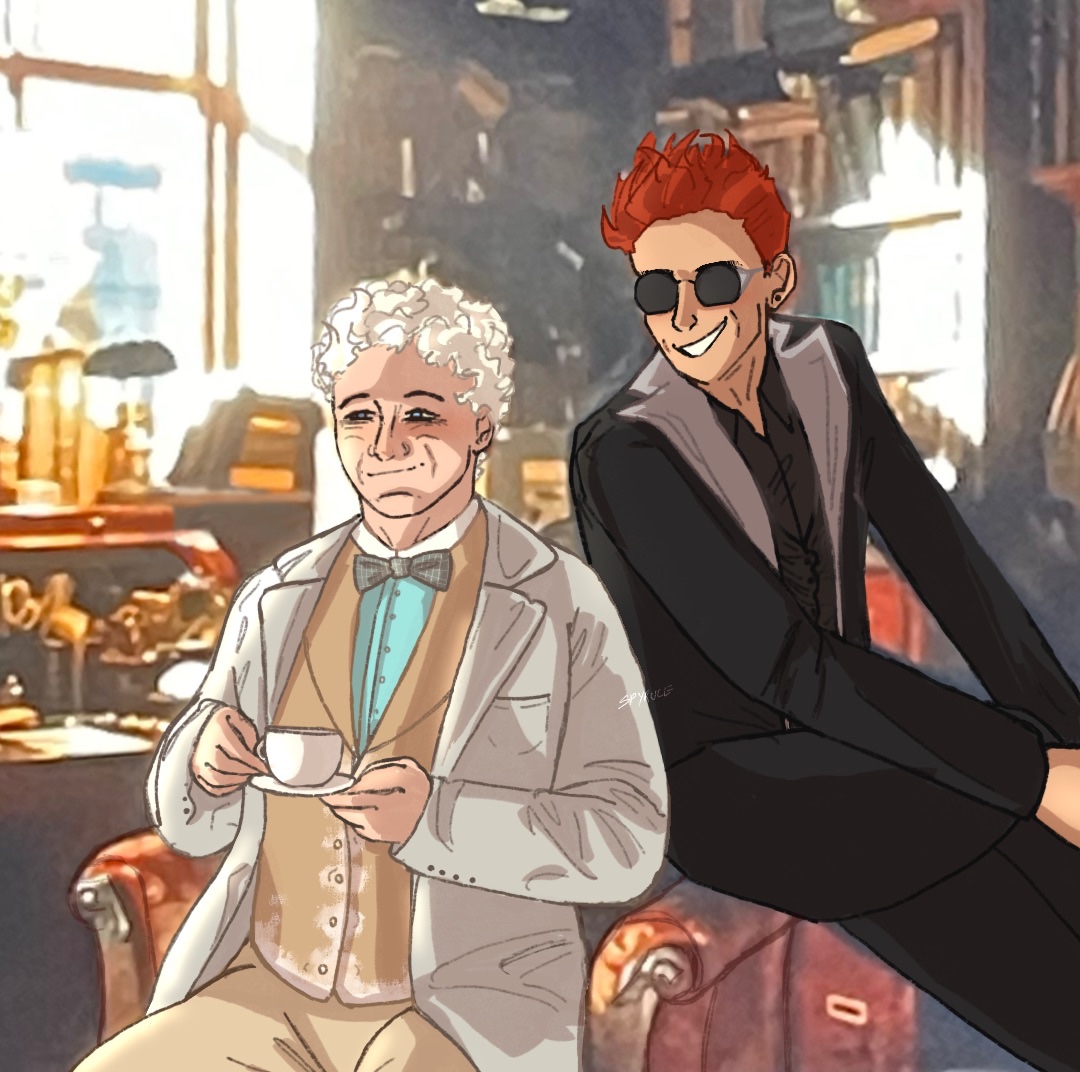SpyruceArt's tweet photo. I don’t use Twitter anymore buuuuuut I heard we were doing a bit of campaigning for #GoodOmens3 So goddamn it DO IT FOR THEM!!!! (And take my doodle while we’re at it?)

#AZIRACROW #ineffablehusbands #GoodOmens #RenewGoodOmens #GoodOmensFanArt https://t.co/XF00kItVty