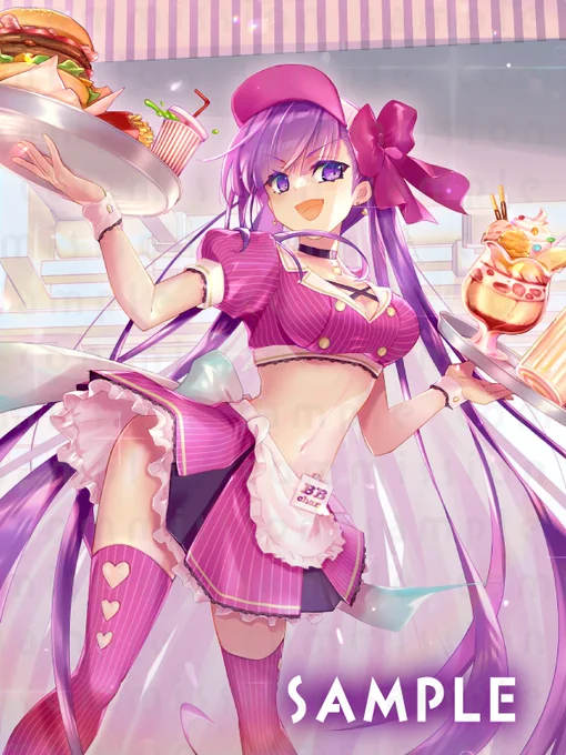 [thx commission!] Beebsさん()からのご依頼で、ローラースケートウェイトレスのBBちゃん描きました!衣装デザインするの楽しかったです! At the request of Beebs, I drew a roller skating waitress BB! I had a lot of fun designing this costume! 