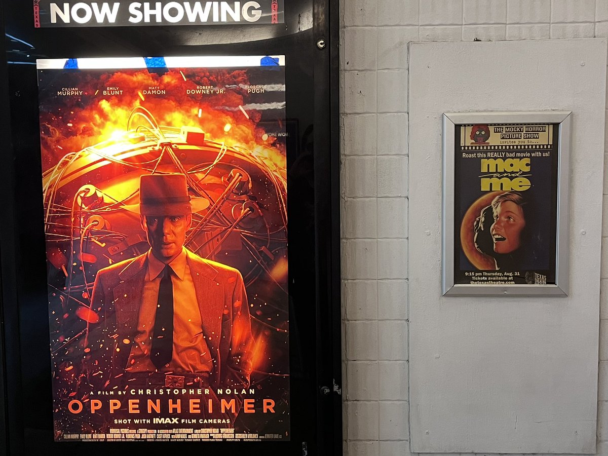 MockyShow's tweet photo. See, @TexasTheatre? We go together perfect with Oppenheimer! https://t.co/5HeW6W6tpT