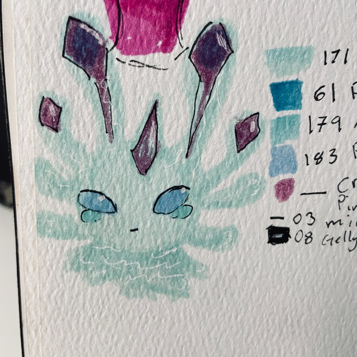 Xelestialink's tweet photo. Trying to redraw them in a marker format. I think I like it? not used to markers well see how that ends. #marker #coloring #XiaInks #Xiasketchbookjourney #Sketchbook16 #nearingtheend #closeups #drawing #artistworking #artist #smallartist https://t.co/HODiSI2F0J