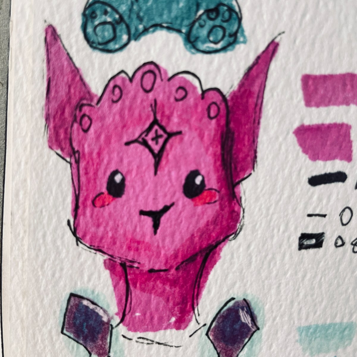Xelestialink's tweet photo. Trying to redraw them in a marker format. I think I like it? not used to markers well see how that ends. #marker #coloring #XiaInks #Xiasketchbookjourney #Sketchbook16 #nearingtheend #closeups #drawing #artistworking #artist #smallartist https://t.co/HODiSI2F0J