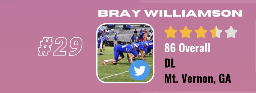 Thankful to be ranked 29th in the class of 2025 by <a href="/One11Recruiting/">One11 Recruiting</a> <a href="/moco_football/">MOCO FOOTBALL</a> @GAVarsityRivals <a href="/RecruitGeorgia/">Recruit Georgia</a>
