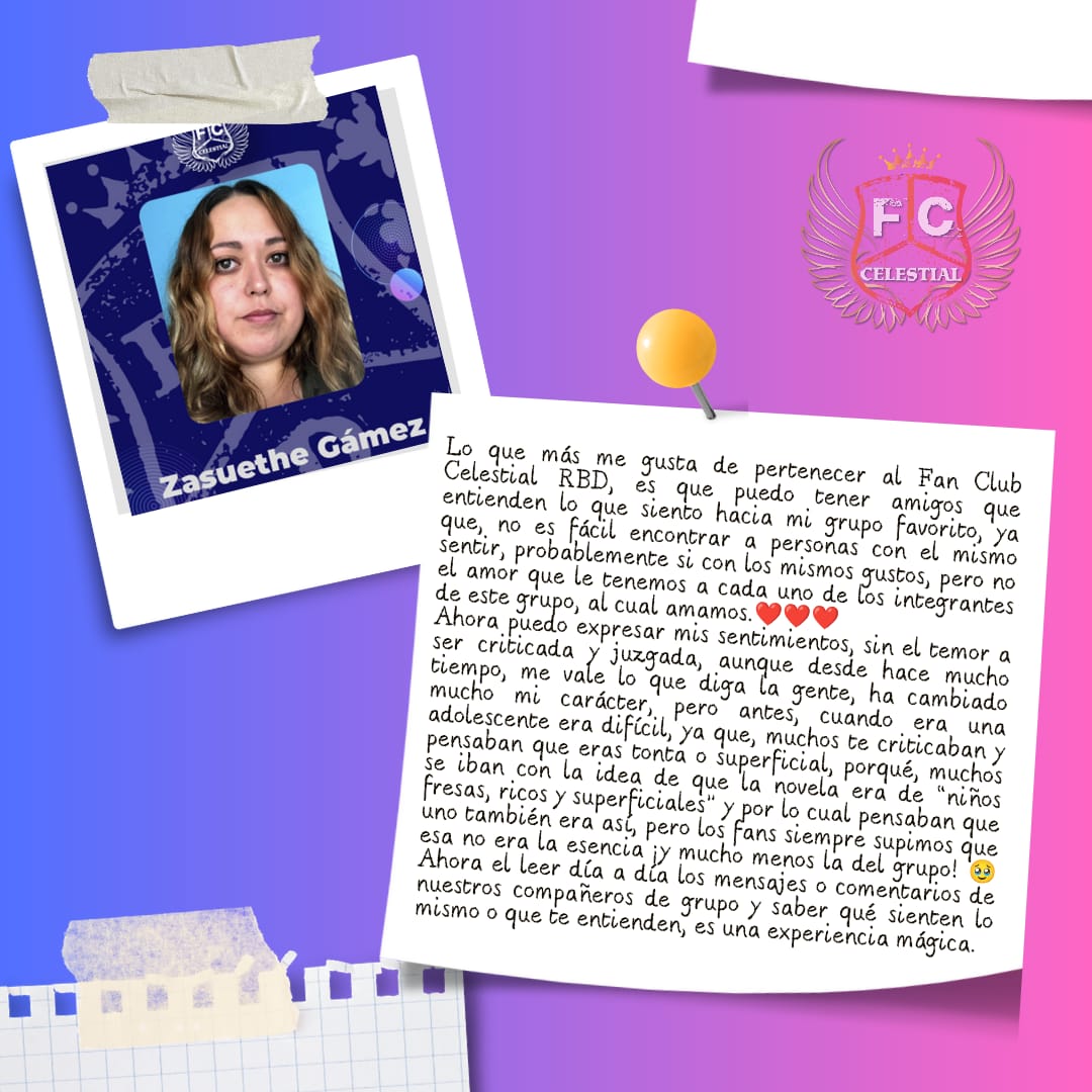 FCCelestialRBD's tweet photo. #AniversarioFCCelestialRBD Le pedimos a los #Celestiales que nos contaran que aman de ser miembros del club 🤩
No podemos con tanto amor... ❤️ Parte 1 https://t.co/Hit0lm5vIj