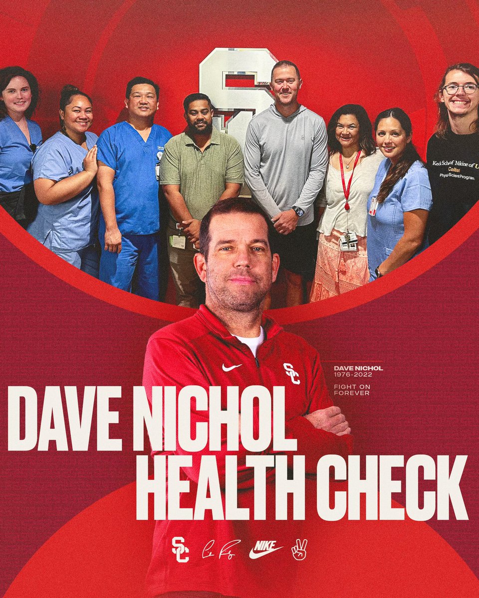 Had the 1st annual Dave Nichol health check for our football staff today. Coaches have so often put their health off to the side. Our hope is that this starts a trend around the country to monitor these staffs & catch any issues before it’s too late. We miss you Dave-