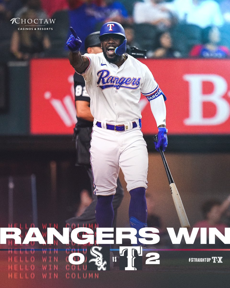 Rangers's tweet photo. Back in the win column! #StraightUpTX https://t.co/cJn8HqbNpR