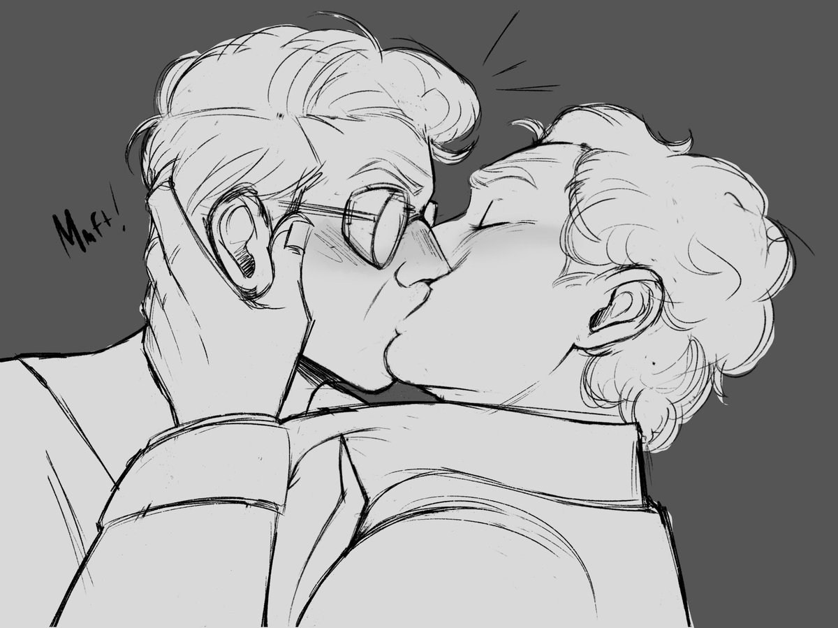 Toospooky4u1's tweet photo. What if… He changed his mind mid smooch?👼 #GoodOmens #GoodOmens2Spoilers https://t.co/WTbp2LnigT
